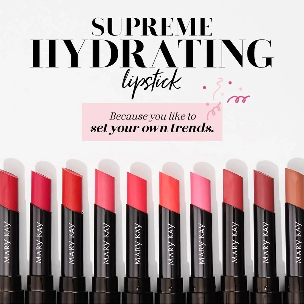 NWT Mary Kay FESTIVE PINK Supreme Hydrating Lipstick Vibrant Bold Light Pink